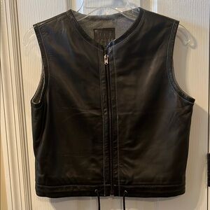 Black Leather Vest